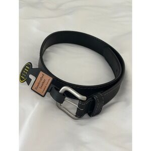 New Bison Designs Leather Belt 30 Crazy Horse Black Durango Rugged Rustic Ranch